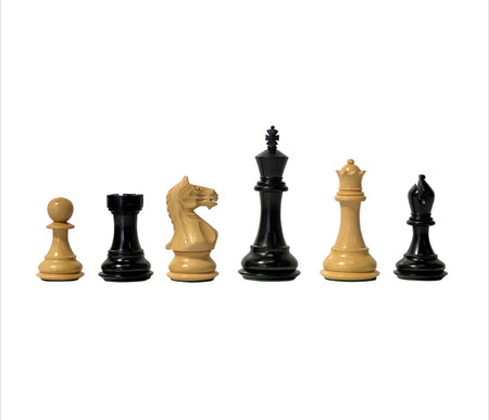 3.25" Black Queens Gambit Chess Pieces -  CHESSMAZE STORE UK