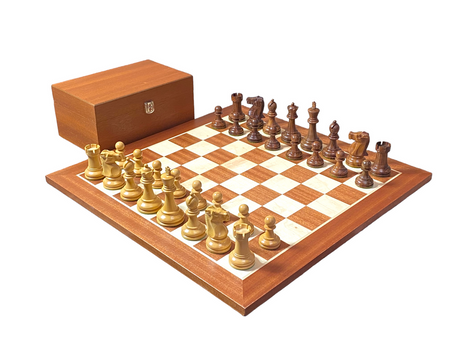 Fischer Mahogany and Acacia Chess Set -  CHESSMAZE STORE UK