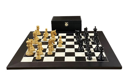 Imperial Black Anegre Birdseye Maple Deluxe Chess Set -  CHESSMAZE STORE UK