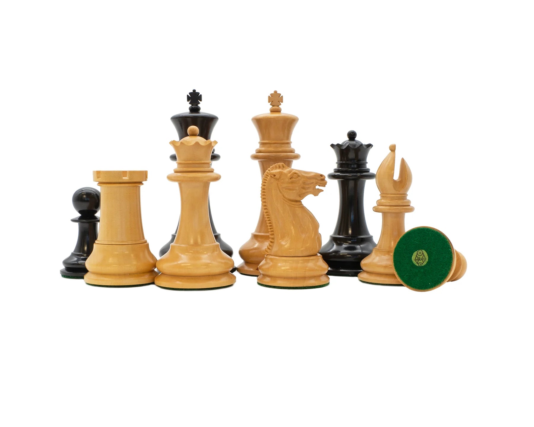 1849 Staunton Design Reproduction Chess Pieces with Mahogany Box