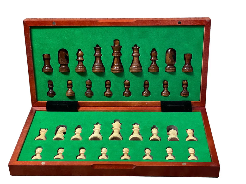 13 Inch Mahogany and Maple Magnetic Chess Set -  CHESSMAZE STORE UK 
