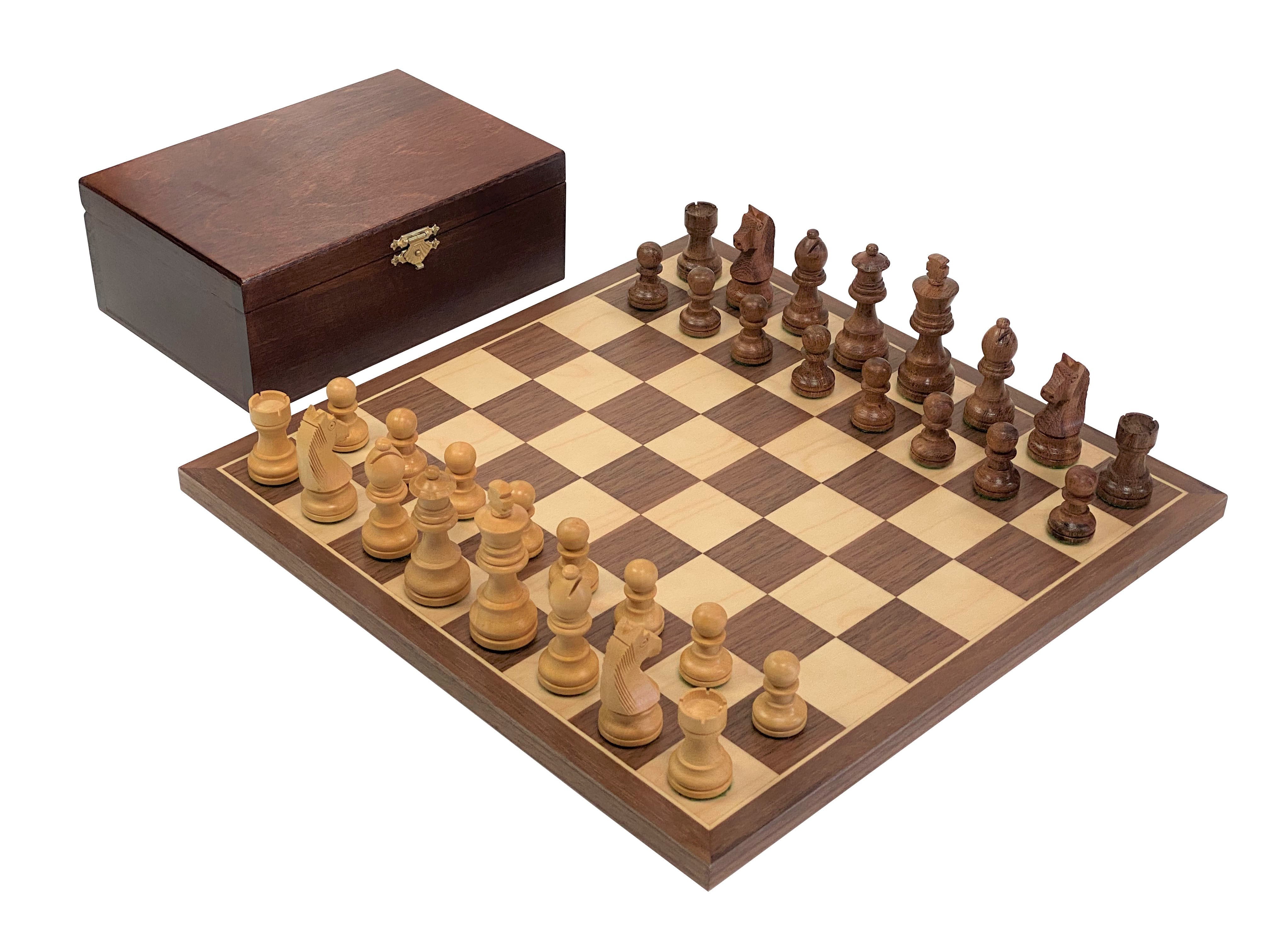 Walnut Classic Acacia Chess Set -  CHESSMAZE STORE UK 