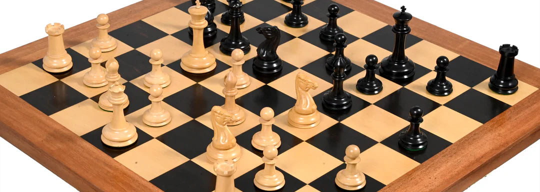 The 1850's London Boxwood and Ebony 3.5" Replica Chessmen -  CHESSMAZE STORE UK 