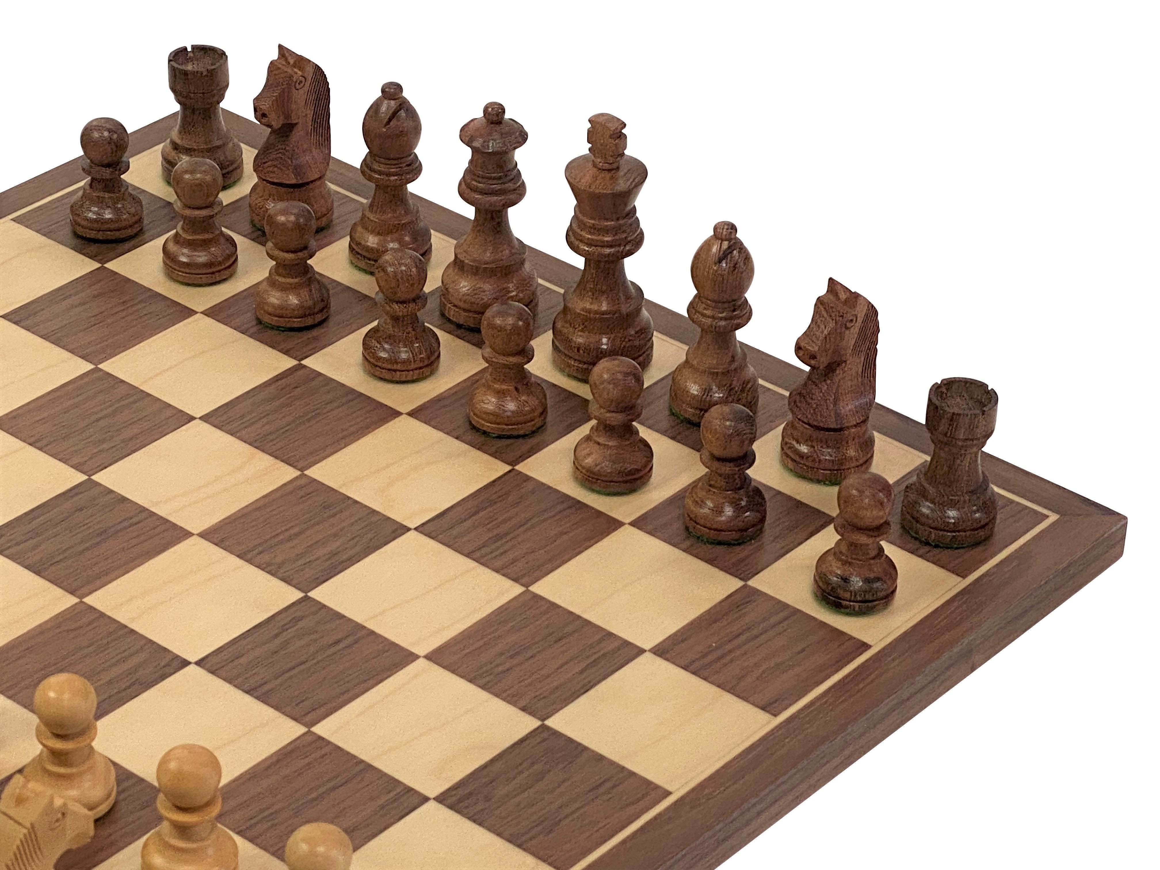 Walnut Classic Acacia Chess Set -  CHESSMAZE STORE UK 