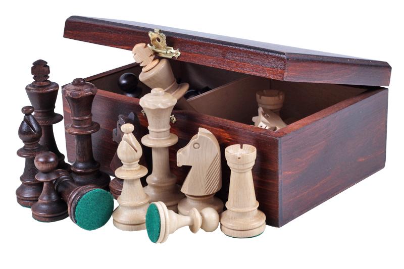 Economy Mahogany Stained Birch Wood Chess Box -  CHESSMAZE STORE UK 