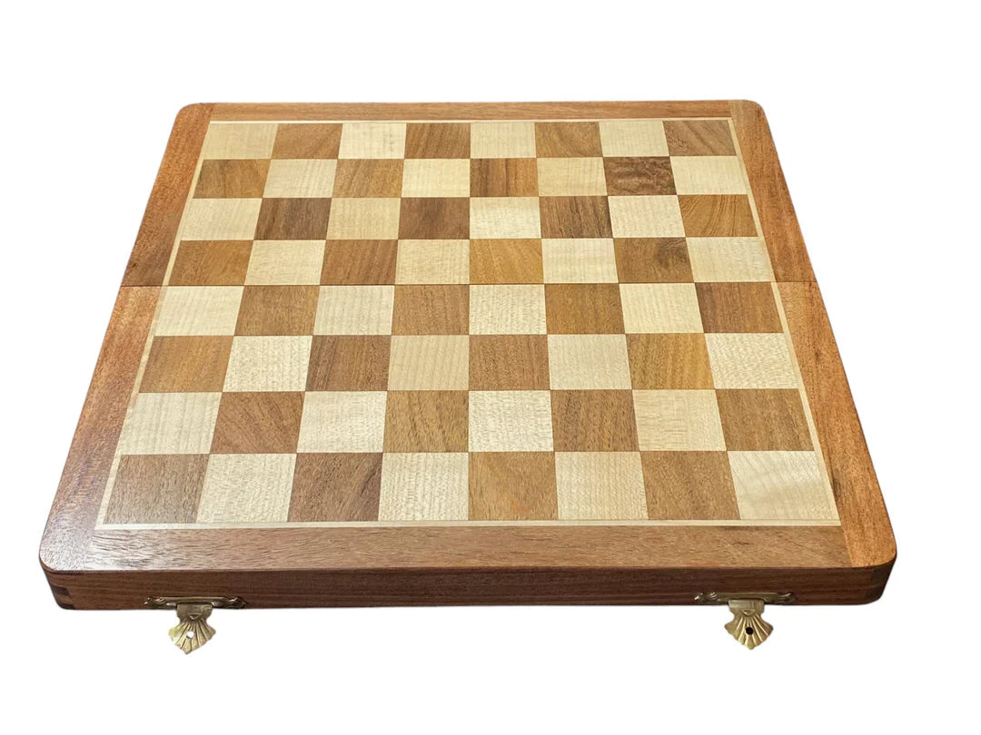 14" Hand Made Acacia Magnetic Folding Chess Set - CHESSMAZE STORE UK