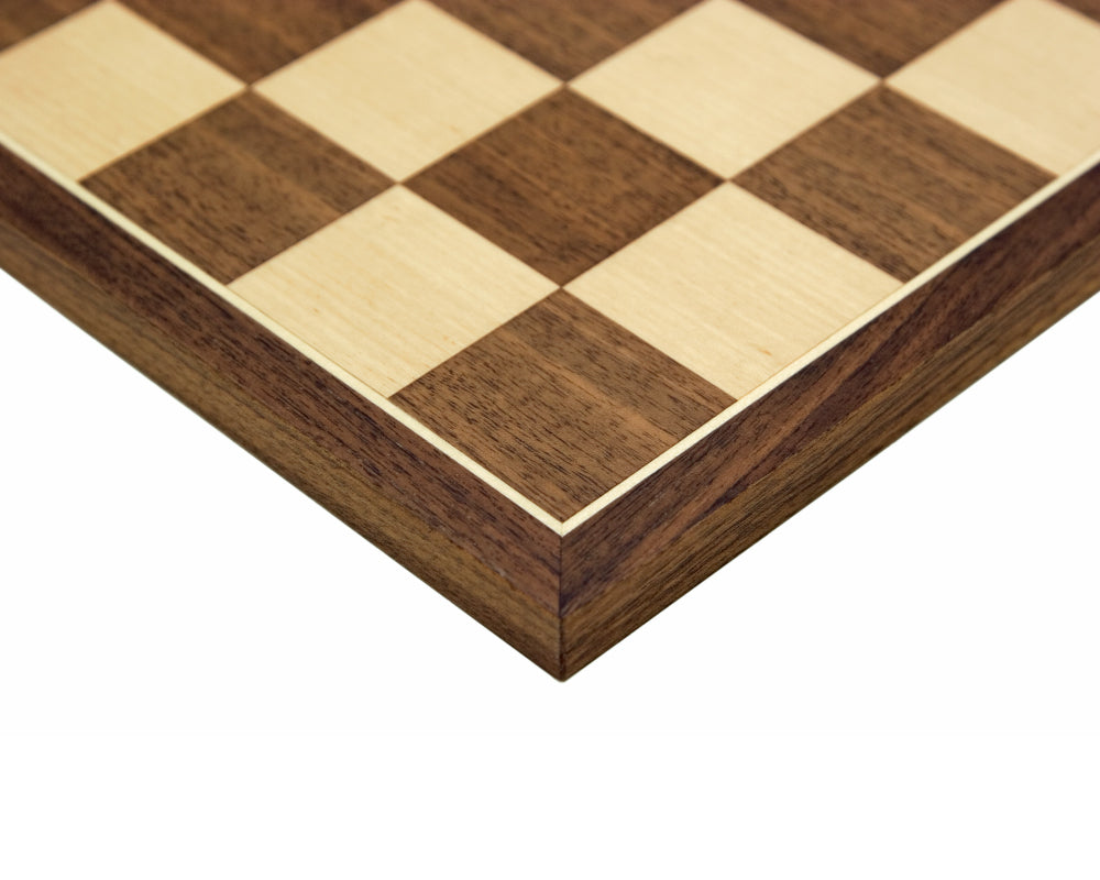 15.75" Inch Spanish Walnut and Maple Chess Board -  CHESSMAZE STORE UK 