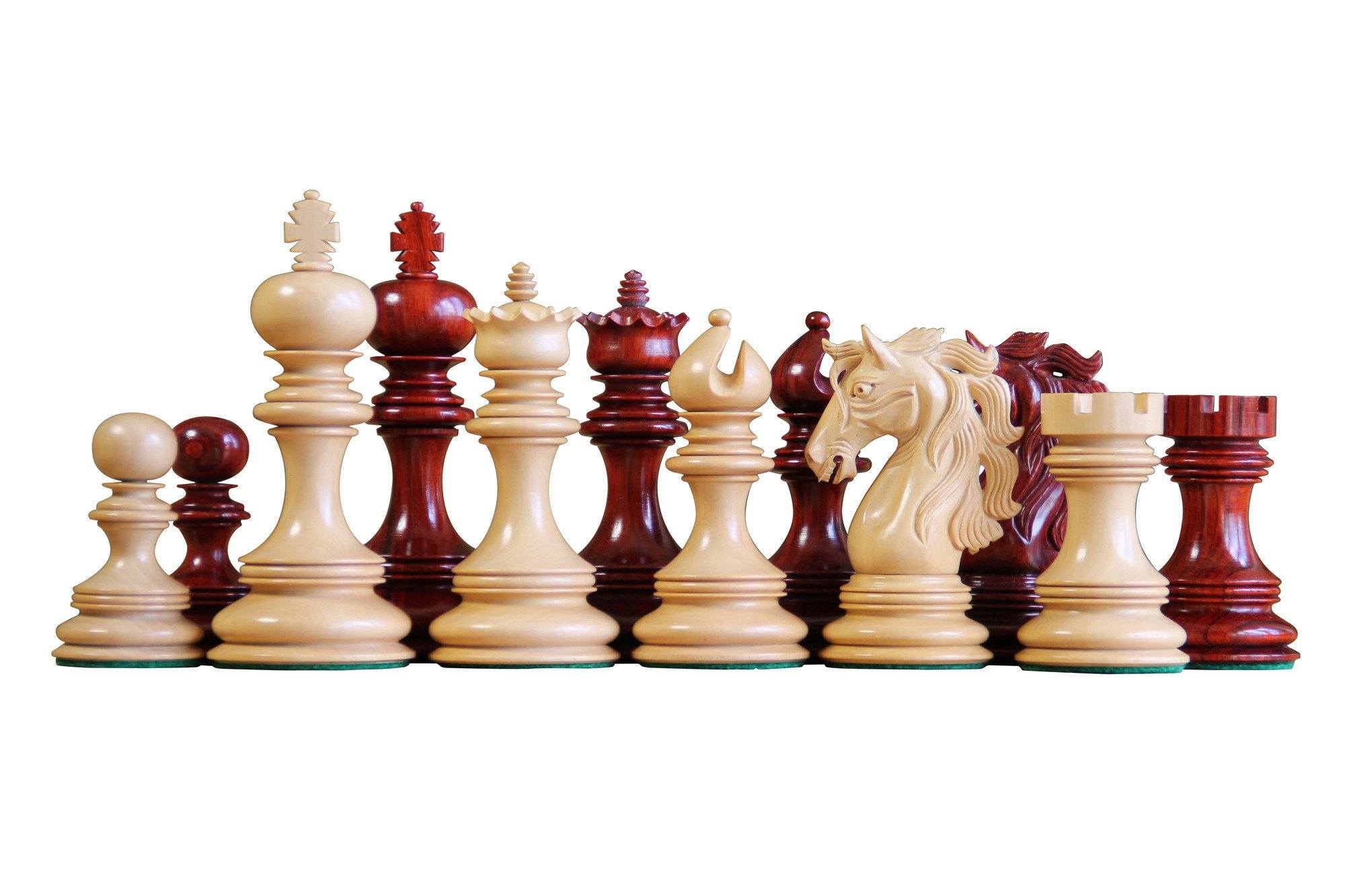 4.5" Andalusian Padauk Chess Pieces -  CHESSMAZE STORE UK 