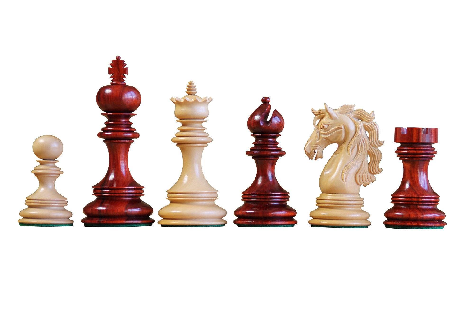 4.5" Andalusian Padauk Chess Pieces -  CHESSMAZE STORE UK 