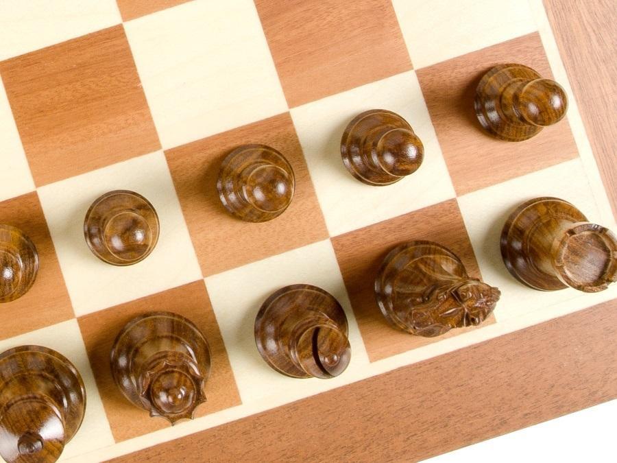 3.5" Fierce Knight Acacia Pieces 19" Mahogany Chess Set & Box -  CHESSMAZE STORE UK 