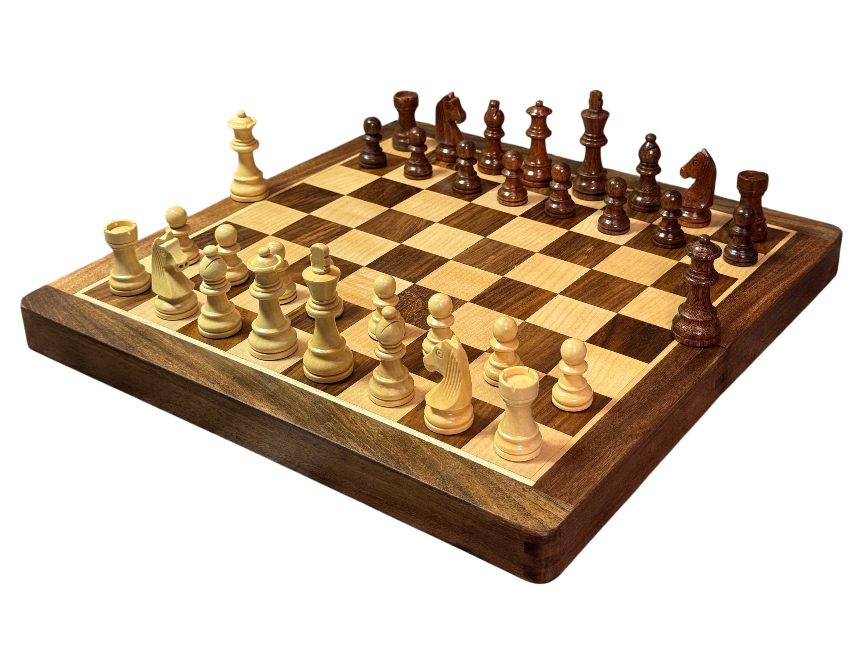 Hand Made Magnetic Folding 14" Chess Set